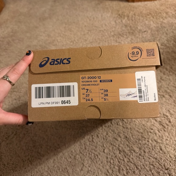 ASICS Women's Athletic Shoes - Cream and Purple - Picture 7 of 7